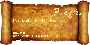 Pastyák Édua névjegykártya